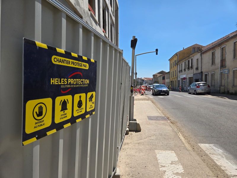 Chantier de copropriété sécurisé par HELES PROTECTION à Alès